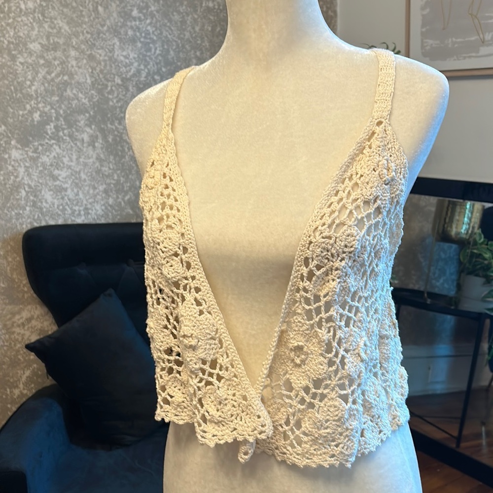 Pins and needles open knit cardigans